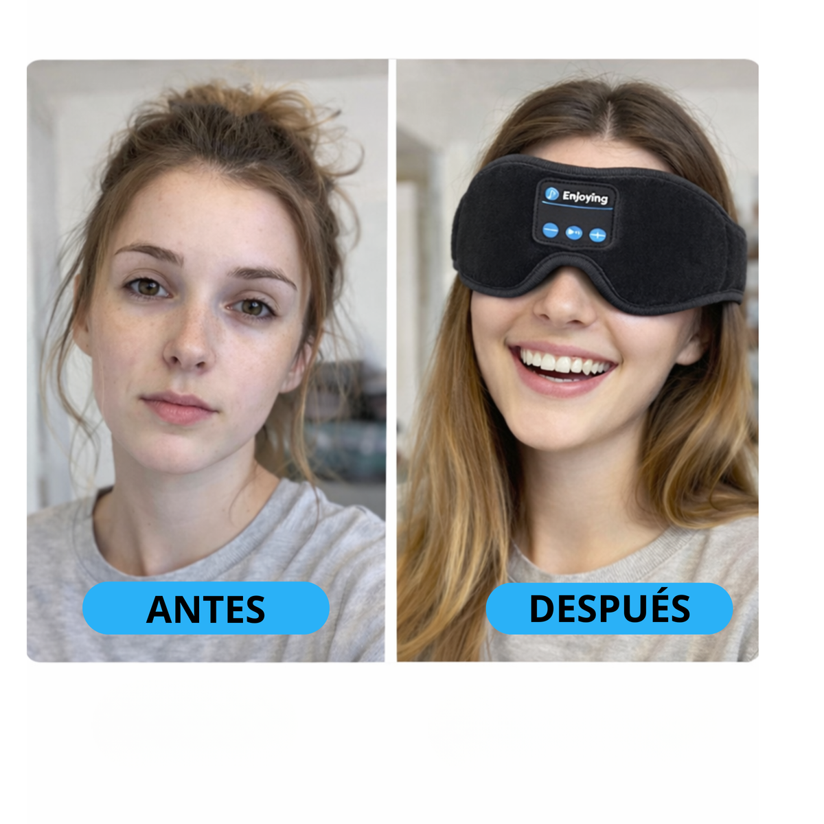 Máscara Bluetooth 3D para dormir