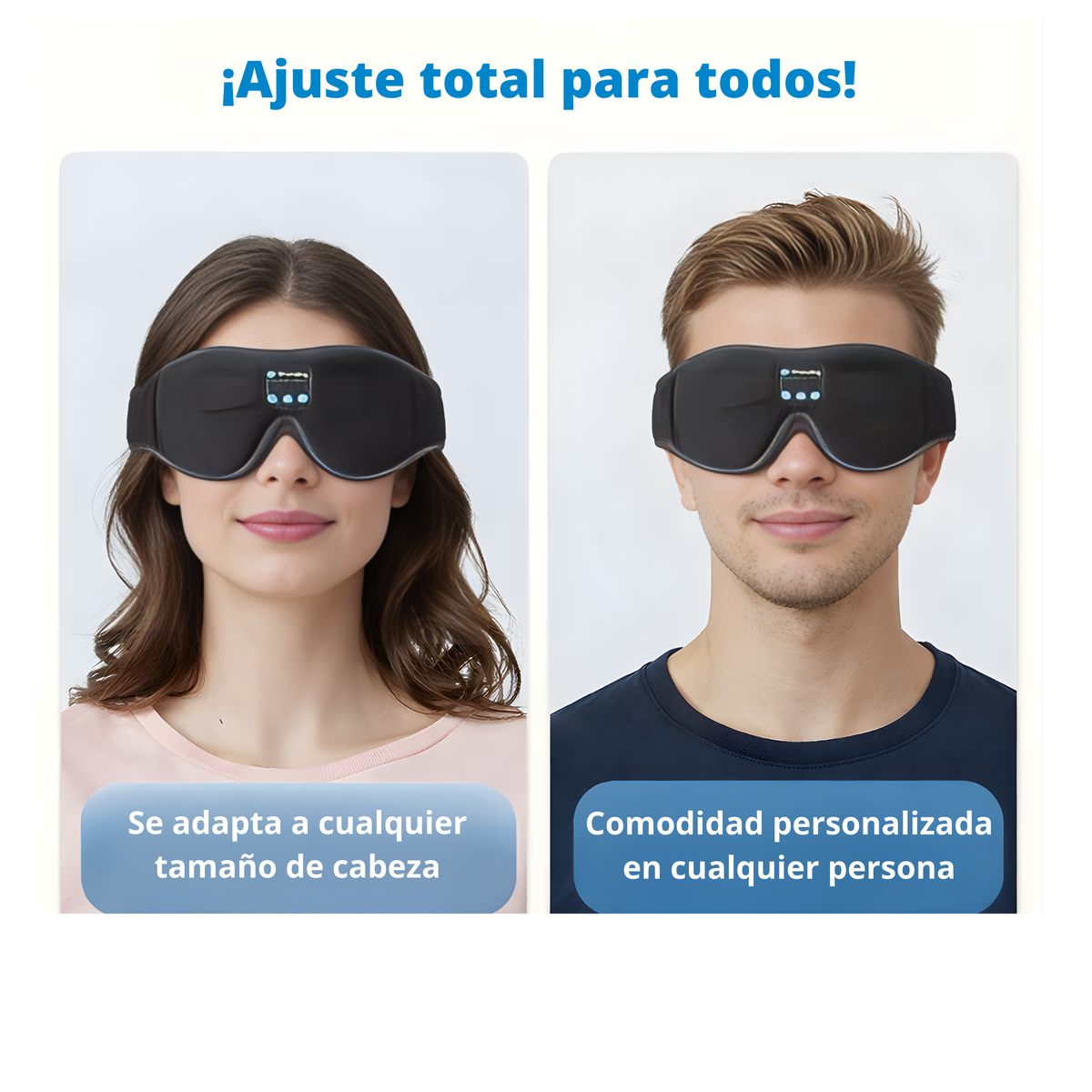 Máscara Bluetooth 3D para dormir