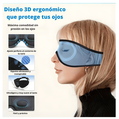 Máscara Bluetooth 3D para dormir