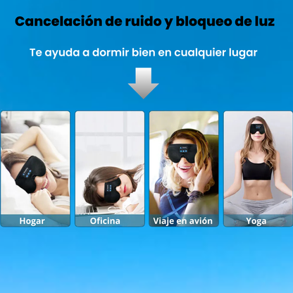 Máscara Bluetooth 3D para dormir
